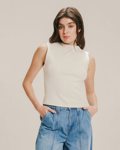 Playera Rib Cuello Halter